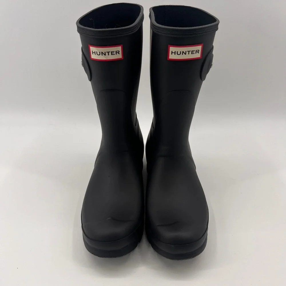 Hunter Original‎ Short Rain Boots Womens 9 Black Matte Waterproof WFS1000RMA